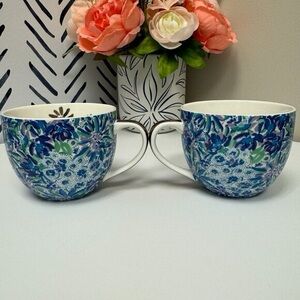 Lily Pulitzer Ceramic Coffee Mugs 12oz Set of 2